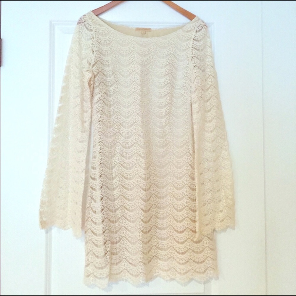 Beautiful Melissa Odabash Ivory Lace Dress, XS 2/4